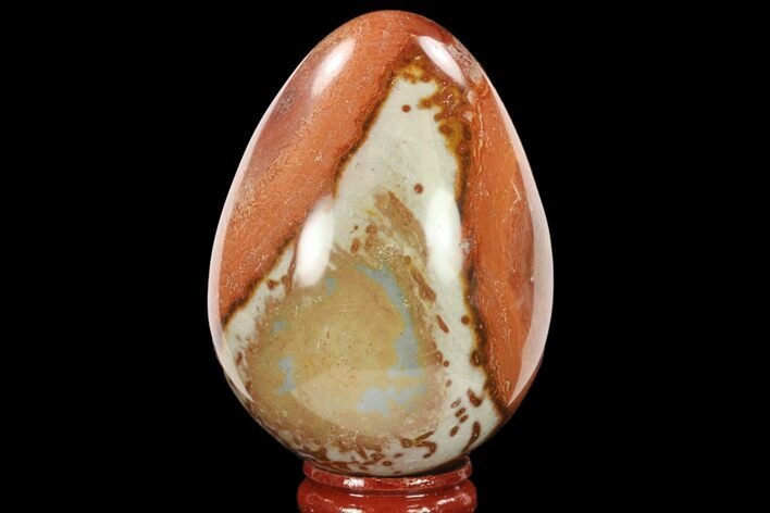 Polished Polychrome Jasper Egg - Madagascar #134582